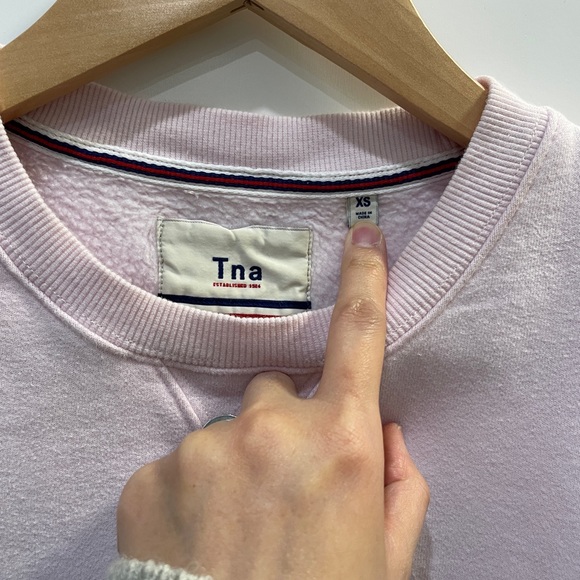 🌸🫐 TNA tricolour fleece crewneck sweatshirt - Picture 2 of 3